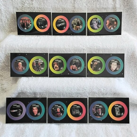 3/$25 9 Pairs of 1994 Star Trek TNG POGS (18 POGS Boarded) in Mint Condition!! - Picture 1 of 2